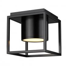 Golden Canada 9092-FM7 BLK-BLK - Desmond Flush Mount - 7" in Matte Black with Matte Black Shade