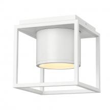 Golden Canada 9092-FM7 WHT-WHT - Desmond WHT Flush Mount - 7" in Matte White with Matte White Shade