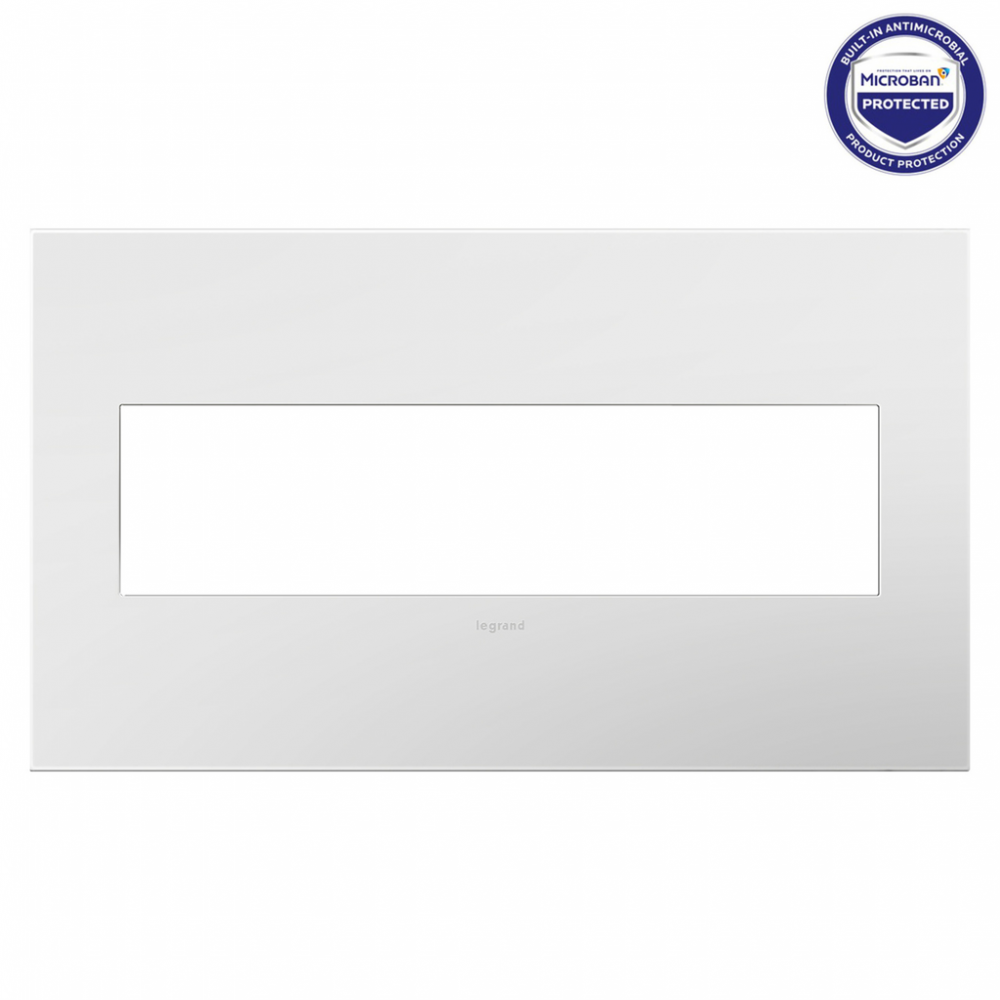 Powder White, 4-Gang Wall Plate