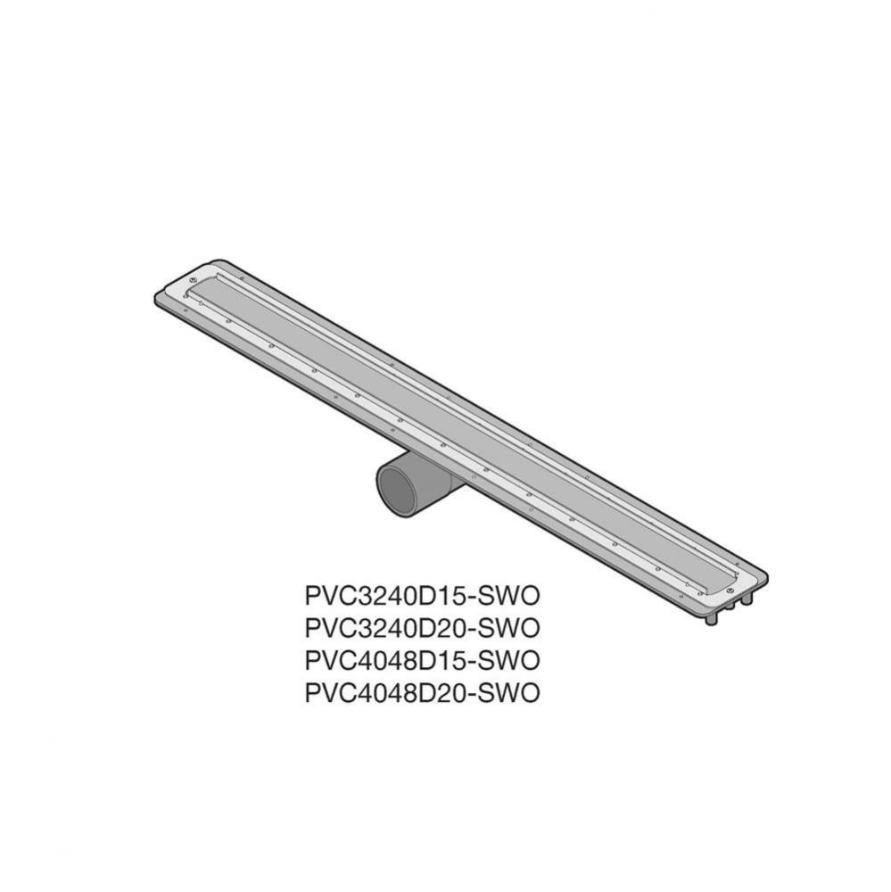 40In Pvc Drain Body With A 2In Side Outlet