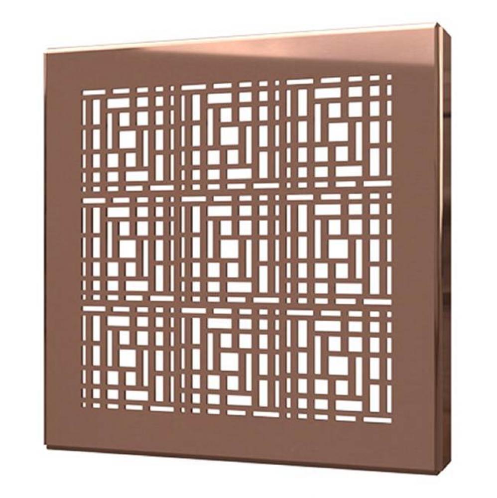 Square Drain Cover 5In Deco V Polished Rg