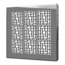 Quick Drain DECO05-P - Square Drain Cover 5In Deco Polished Ss