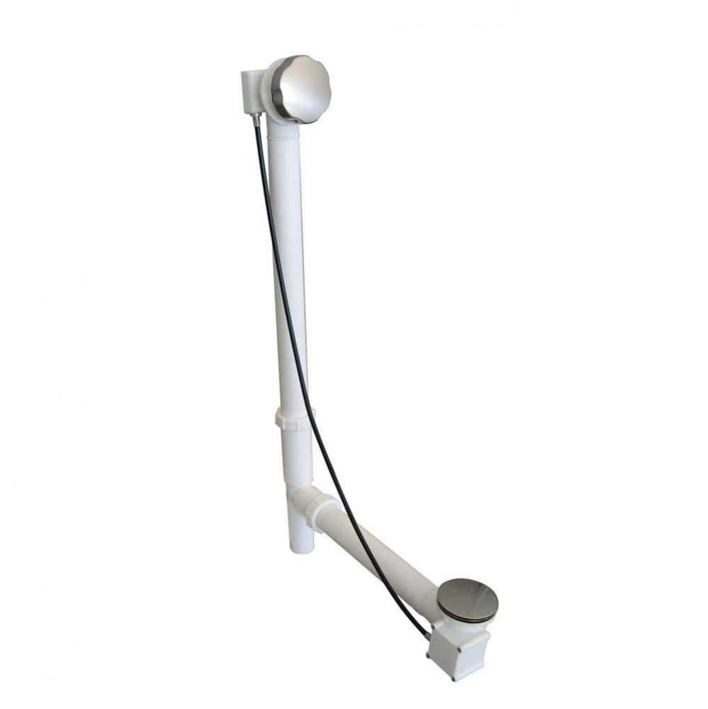 Bath Drain,White Tubular Chrome Plated