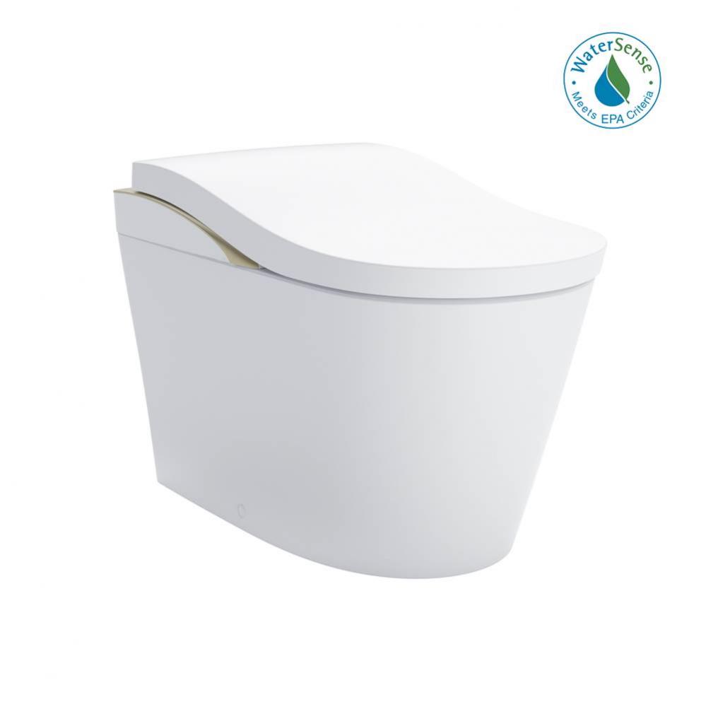 TOTO Neorest LS Dual Flush 1.0 or 0.8 GF Integrated Bidet Toilet, Cotton White with Nickel Trim -