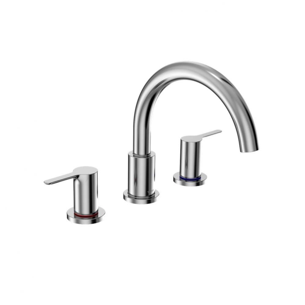 Toto® Lb Two-Handle Deck-Mount Roman Tub Filler Trim, Polished Chrome