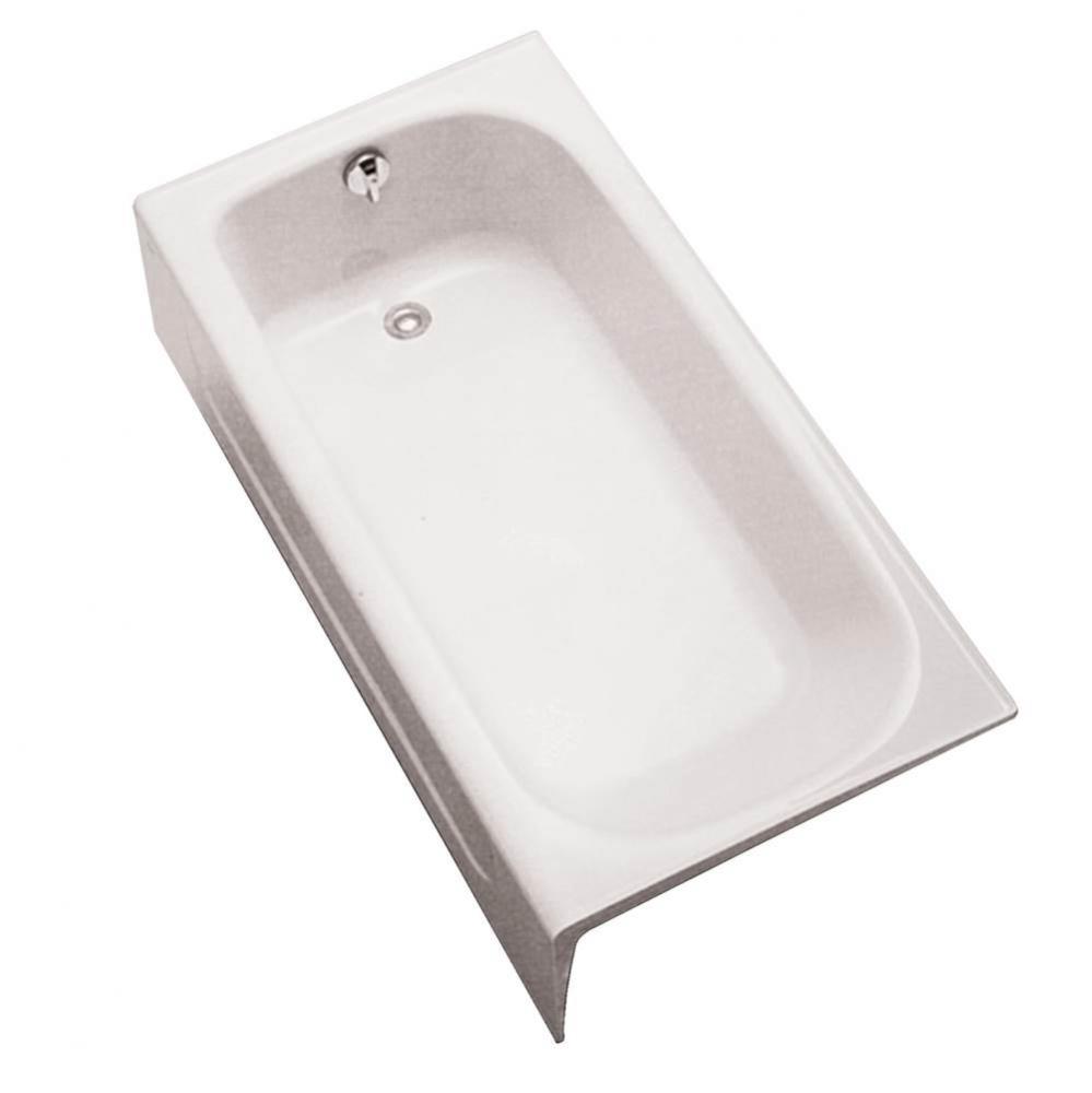 L-Hand Cast Iron Bathtub 60''X 30''X 14-6/8''--Cotton