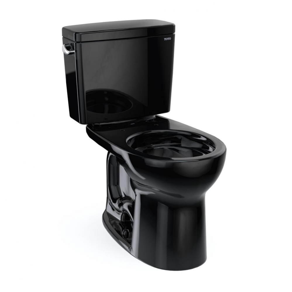 Toto® Drake® Two-Piece Round 1.6 Gpf Universal Height Tornado Flush® Toilet, Ebony