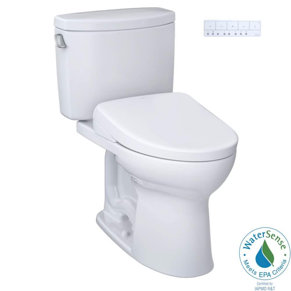 TOTO WASHLET plus Drake II Two-Piece Elongated 1.28 GPF Toilet with Auto Flush WASHLET plus S7 Con