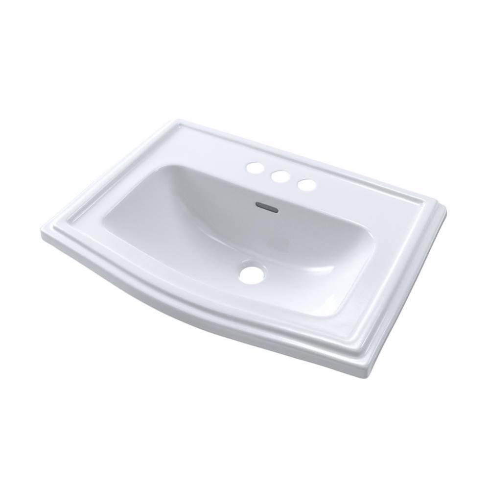 Toto® Clayton® Rectangular Self-Rimming Drop-In Bathroom Sink For 4 Inch Center Faucets,