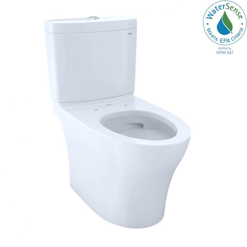 Aquia IV Two-Piece Elongated Dual Flush 1.28 and 0.8 GPF Skirted Toilet with CEFIONTECT, Cotton Wh