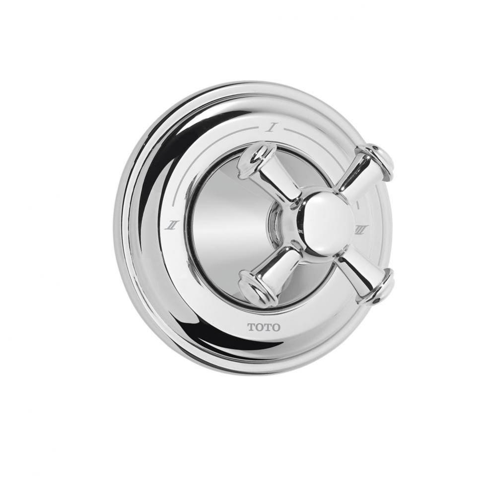 Toto® Vivian™ Cross Handle Three-Way Diverter Trim, Polished Chrome