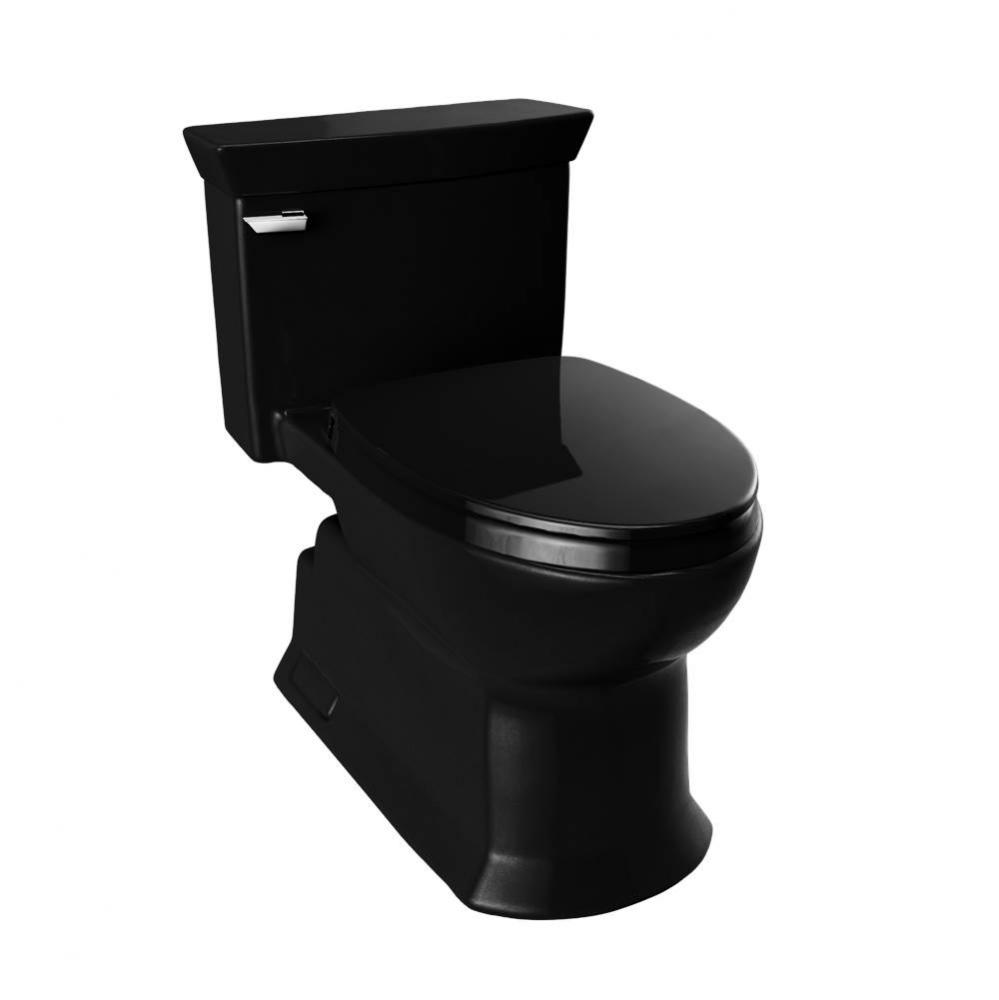 TOTO® Soirée® One Piece Elongated 1.28 GPF Universal Height Skirted Toilet, Ebony