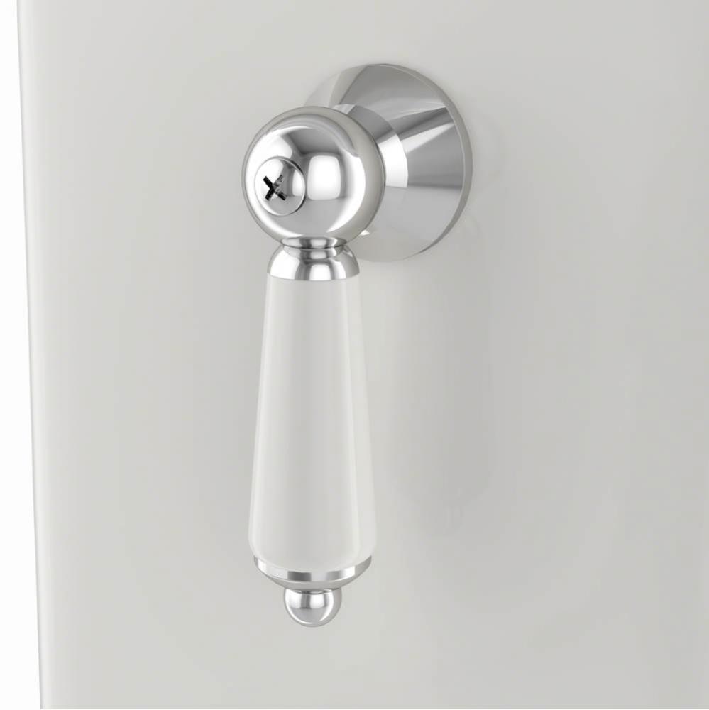 TRIP LEVER (SIDE MOUNT) - COLONIAL WHITE For CARROLLTON, DARTMOUTH, PROMENADE, WHITNEY TOILET TANK