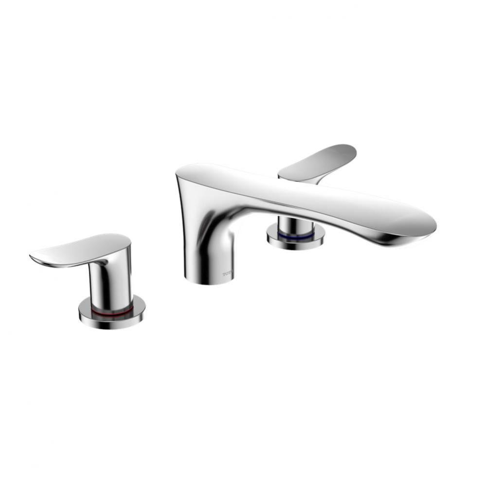 Toto® Go Two-Handle Deck-Mount Roman Tub Filler Trim, Polished Chrome