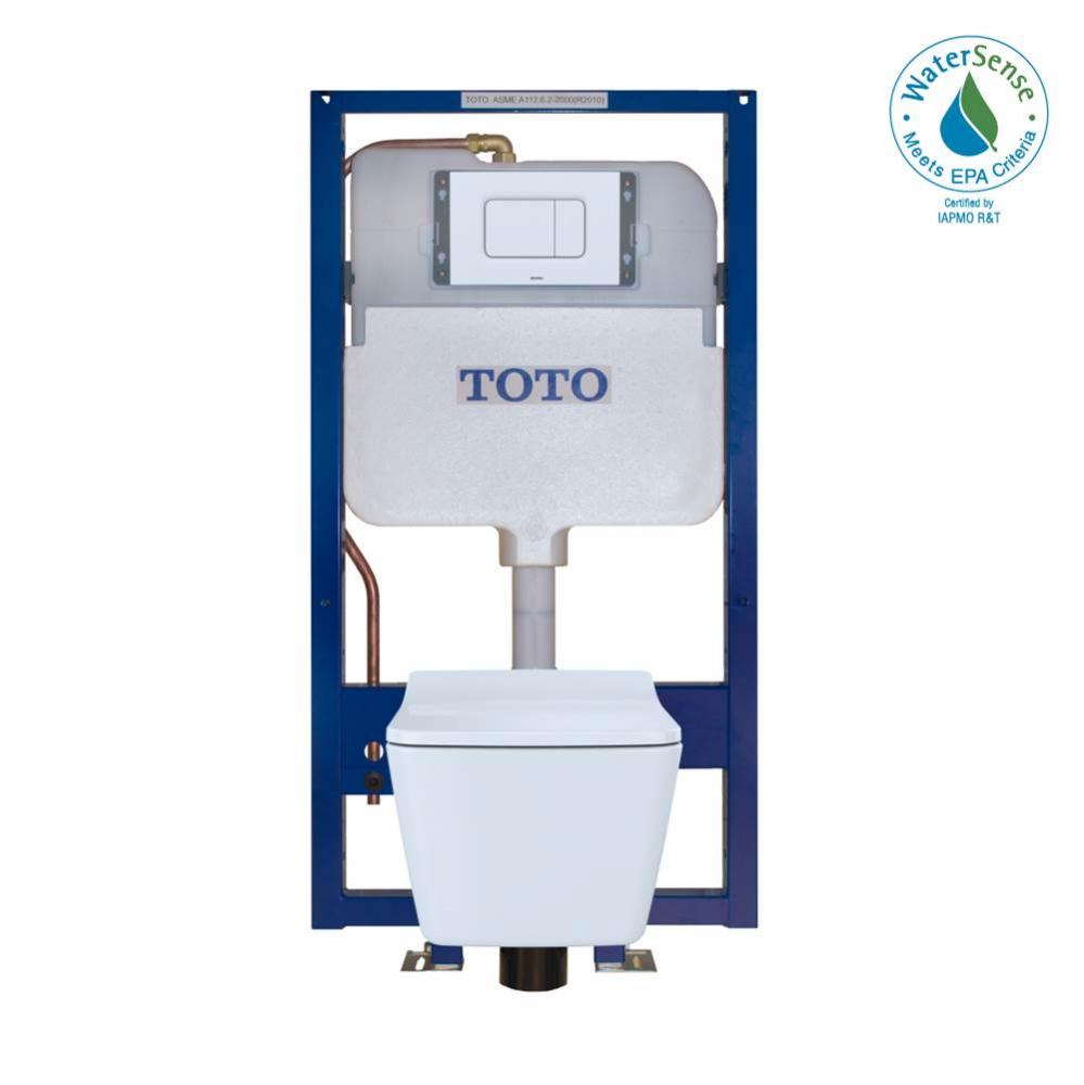 TOTO® SP Wall-Hung Square-Shape Toilet and DuoFit® In-Wall 1.28 and 0.9 GPF Dual-Flush T