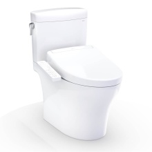 Toto MW4363346CEMFGN#01 - WASHLET®+ Aquia IV® Cube Two-Piece Elongated Dual Flush 1.28 and 0.9 GPF Toilet with S2