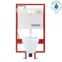 Toto CWT437117MFG-4#01 - TOTO® MH Wall-Hung D-Shape Toilet and DuoFit® in-wall 0.9 GPF and 1.28 GPF Dual-Flush Ta