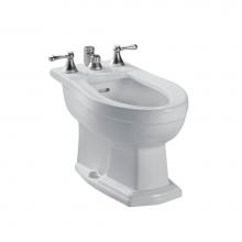 Toto BT784B#11 - Toto® Clayton® Deck Mount Vertical Spray Flushing Rim Bidet, Colonial White