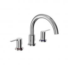 Toto TBS01201U#CP - Toto® Lb Two-Handle Deck-Mount Roman Tub Filler Trim, Polished Chrome