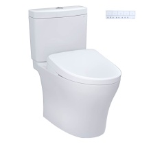 Toto MW4464736CEMGNA#01 - WASHLET®+ Aquia IV Two-Piece Elongated Dual Flush 1.28 and 0.9 GPF Toilet and with Auto Flush