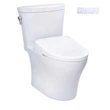 Toto MW4484726CEMFGN#01 - WASHLET®+ Aquia IV® Arc Two-Piece Elongated Dual Flush 1.28 and 0.9 GPF Toilet with S7 C