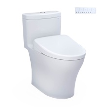 Toto MW6464736CEMFGNA#01 - WASHLET®+ Aquia® IV One-Piece Elongated Dual Flush 1.28 and 0.9 GPF Toilet with Auto Flu