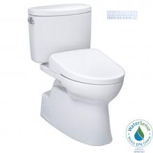 Toto MW4744726CEFGA#01 - TOTO WASHLET plus Vespin II Two-Piece Elongated 1.28 GPF Toilet with Auto Flush WASHLET plus S7 Co