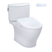 Toto MW4424726CUFG#01 - WASHLET®+ Nexus® 1G® Two-Piece Elongated 1.0 GPF Toilet with S7 Contemporary Bidet