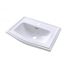 Toto LT781#01 - Toto® Clayton® Rectangular Self-Rimming Drop-In Bathroom Sink For Single Hole Faucets, C