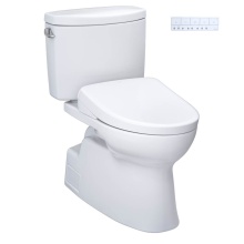 Toto MW4744726CEFG#01 - WASHLET®+ Vespin® II Two-Piece Elongated 1.28 GPF Toilet and WASHLET®+ S7 Contempor
