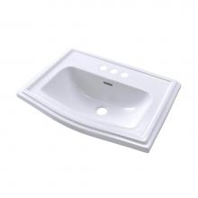 Toto LT781.4#01 - Toto® Clayton® Rectangular Self-Rimming Drop-In Bathroom Sink For 4 Inch Center Faucets,