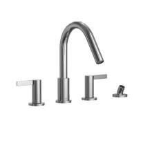 Toto TBG11202UA#CP - GF Two Lever Handle Deck-Mount Roman Tub Filler Trim with Handshower, Polished Chrome