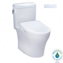 Toto MW4364726CEMFGNA#01 - TOTO WASHLET plus Aquia IV Cube Two-Piece Elongated Dual Flush 1.28 and 0.9 GPF Toilet with Auto F