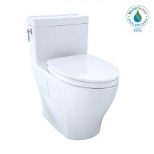 Toto MS626124CEFG#11 - TOTO Aimes WASHLET+ One-Piece Elongated 1.28 GPF Universal Height Skirted Toilet with CEFIONTECT,