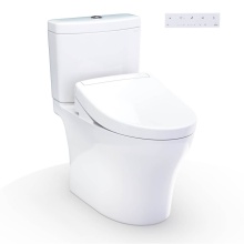 Toto MW4463446CEMFGN#01 - WASHLET®+ Aquia® IV Two-Piece Elongated Universal Height Dual Flush 1.28 and 0.9 GPF Toi