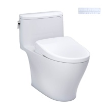 Toto MW6424726CUFGA#01 - WASHLET®+ Nexus® 1G® One-Piece Elongated 1.0 GPF Toilet with Auto Flush S7 Contempo