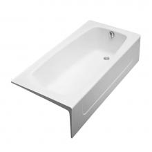 Toto FBY1715RP#01 - R-HAND CAST IRON BATHTUB 66'' x 32'' x 16-5/16'' --COTTON