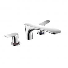 Toto TBG01201U#CP - Toto® Go Two-Handle Deck-Mount Roman Tub Filler Trim, Polished Chrome