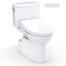 Toto MW4743446CEFG#01 - WASHLET+® Vespin® II Two-Piece Elongated 1.28 GPF Toilet and WASHLET+® S5 Bidet Sea