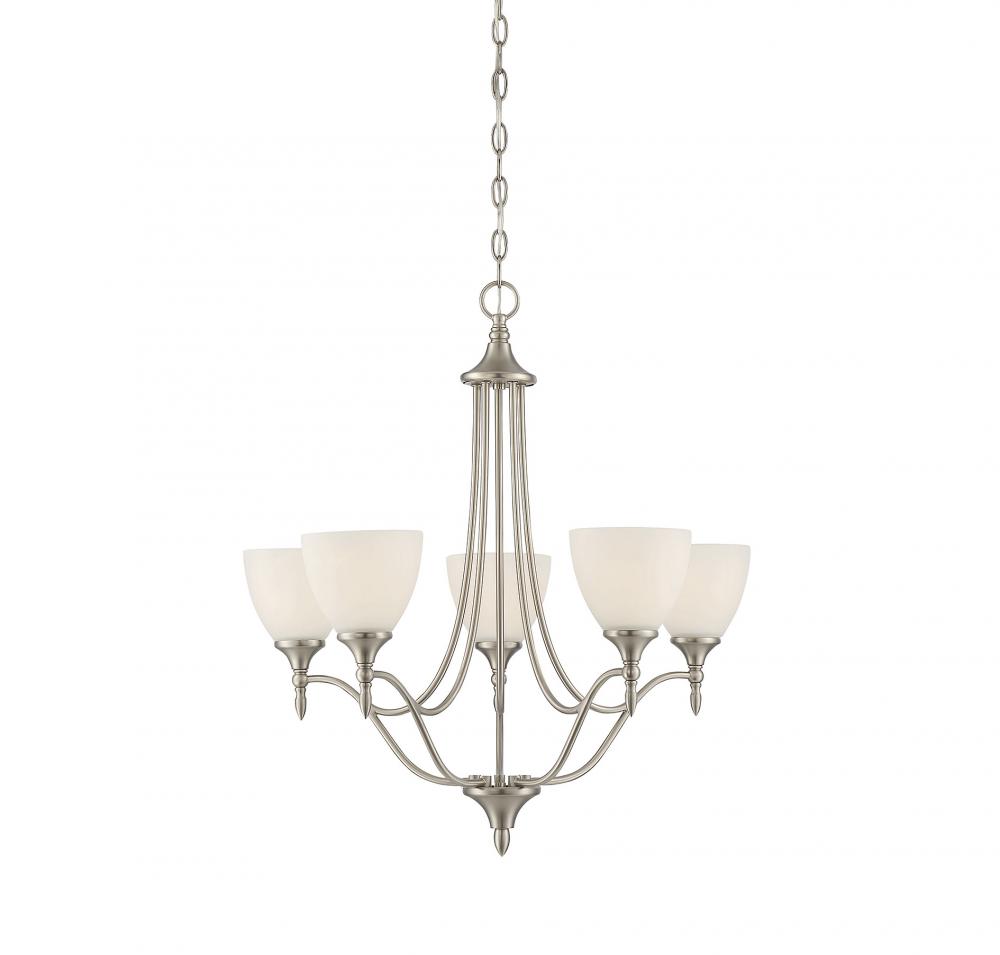 Herndon 5-Light Chandelier in Satin Nickel