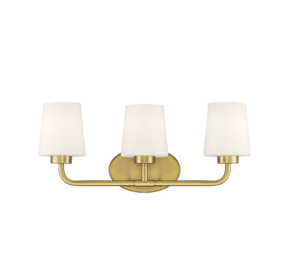 Capra 3-Light Bathroom Vanity Light in Warm Brass