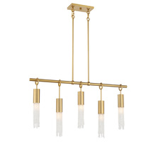 Savoy House Canada 1-1365-5-322 - Chelsea 5-Light Linear Chandelier in Warm Brass