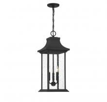 Savoy House Canada 5-453-BK - Hancock 3-Light Outdoor Hanging Lantern in Matte Black