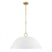 Savoy House Canada 7-2918-1-157 - Alta 1-Light Pendant in White Bisque and Brass