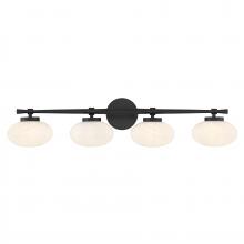 Savoy House Canada 8-1050-4-BK - Barrow 4-Light Bathroom Vanity Light in Matte Black