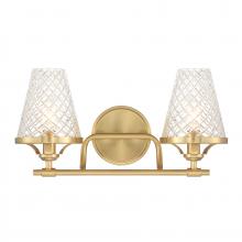 Savoy House Canada 8-3596-2-322 - Candler 2-Light Bathroom Vanity Light in Warm Brass