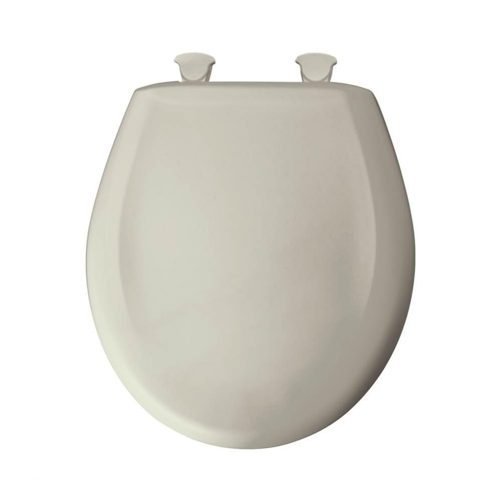 Round Plastic Toilet Seat in Sage with STA-TITE Seat Fastening System, Easy-Clean & Change and