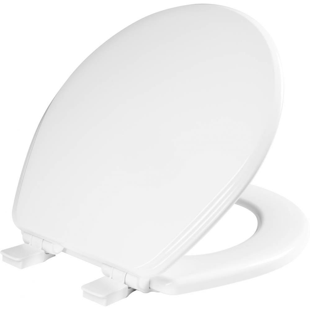 Bemis  Ashland™ Round Enameled Wood Toilet Seat in Cotton White with STA-TITE® Seat Fasteni