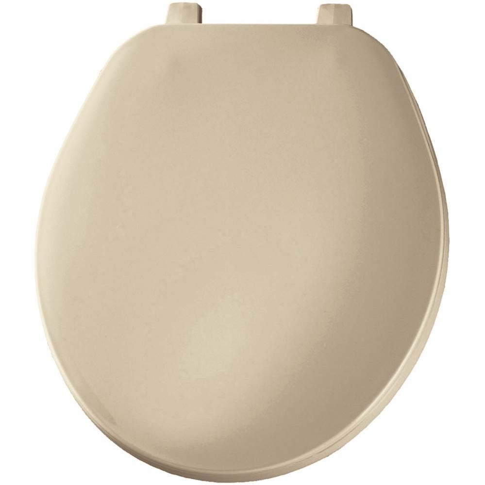 Bemis Round Plastic Toilet Seat in Bone with Top-Tite® Hinge