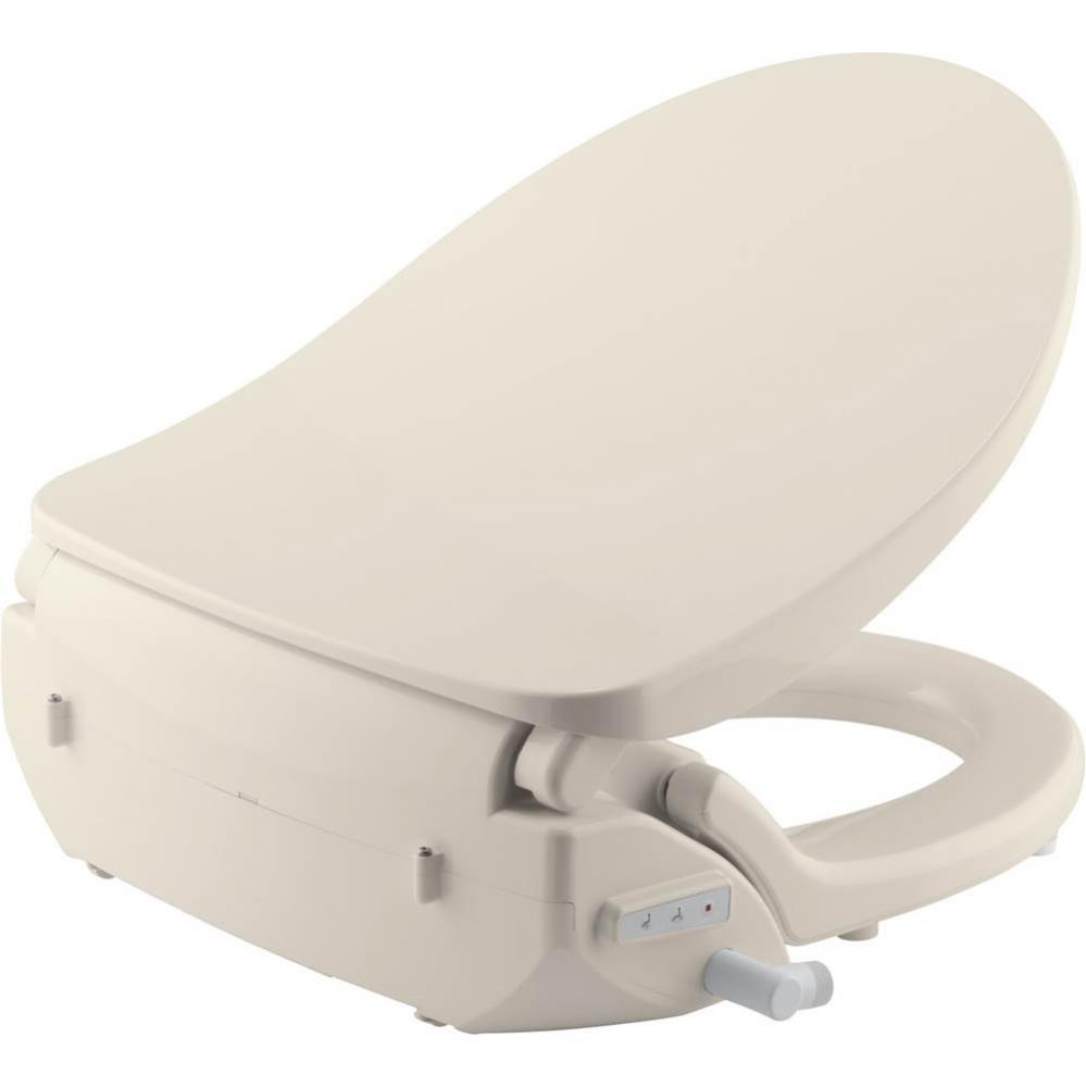 Renew PLUS Bidet Cleansing Spa Round Toilet Seat in Biscuit with iLumalight, Easy-Clean & Chan